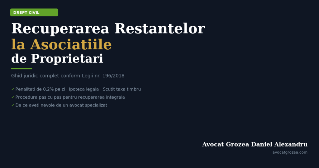 Drept asociații de proprietari - Consultanță juridică București